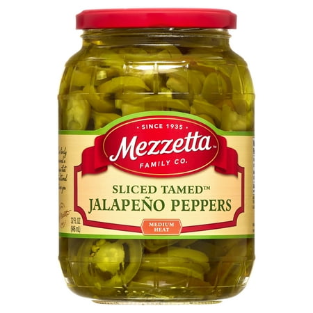 Mezzetta Sliced Tamed™ Jalapeño Peppers, 32 fl oz Jar