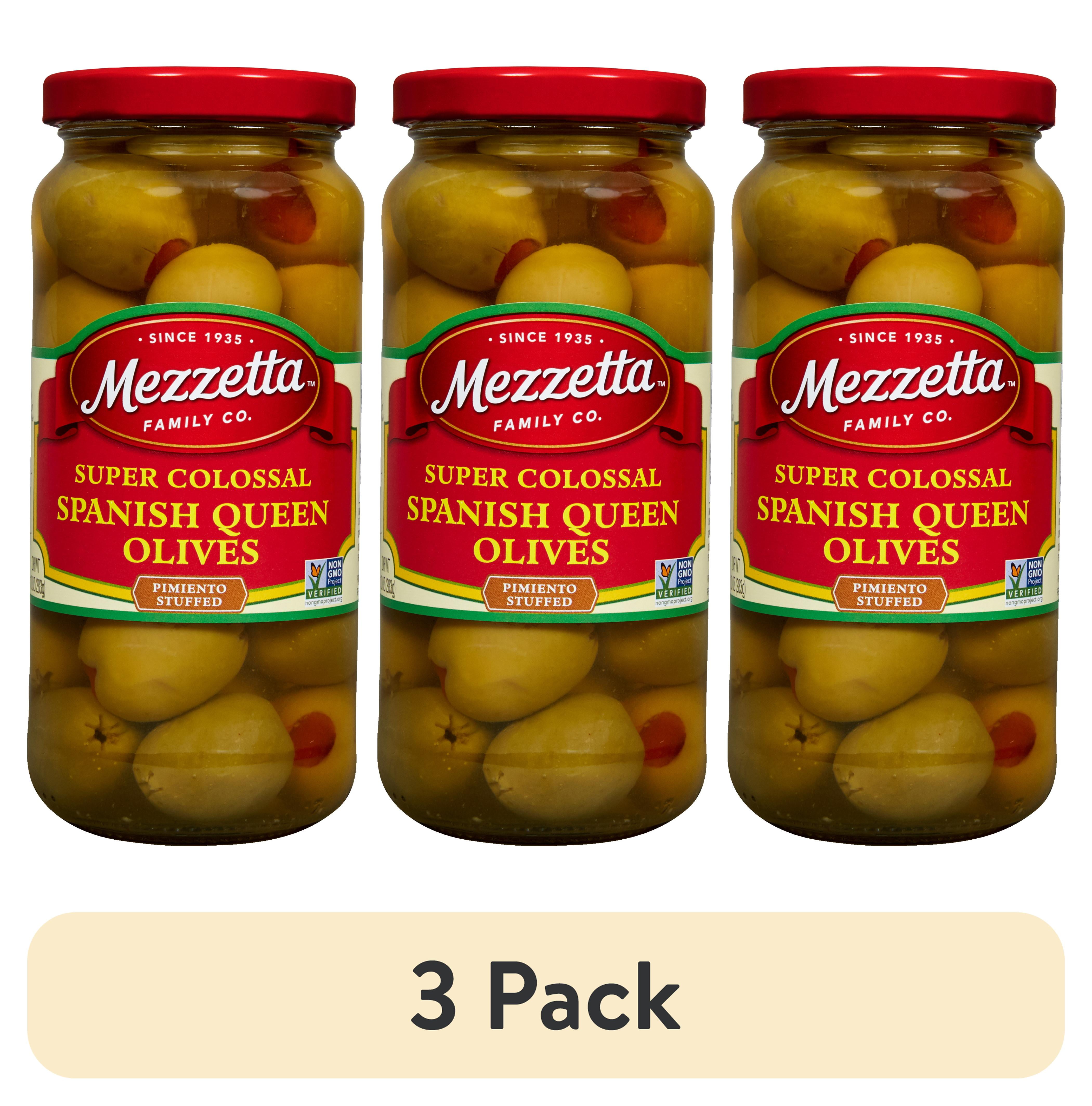 (3 pack) Mezzetta Super Colossal Spanish Queen Olives Pimiento Stuffed