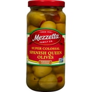 Mezzetta Super Colossal Spanish Queen Olives Pimiento Stuffed, 10 oz Dr. Wt. Jar