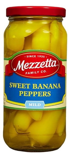 Mezzetta Sweet Banana Peppers, 16 fl oz Jar (Pack of 2)