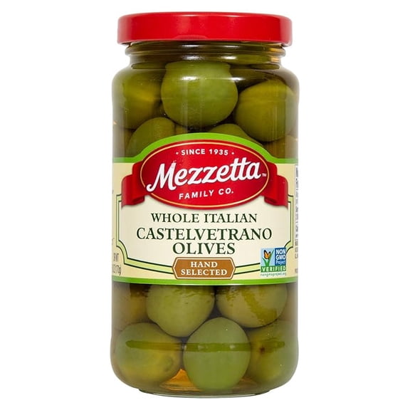 Mezzetta Whole Castelvetrano Italian Green Olives, 10 oz