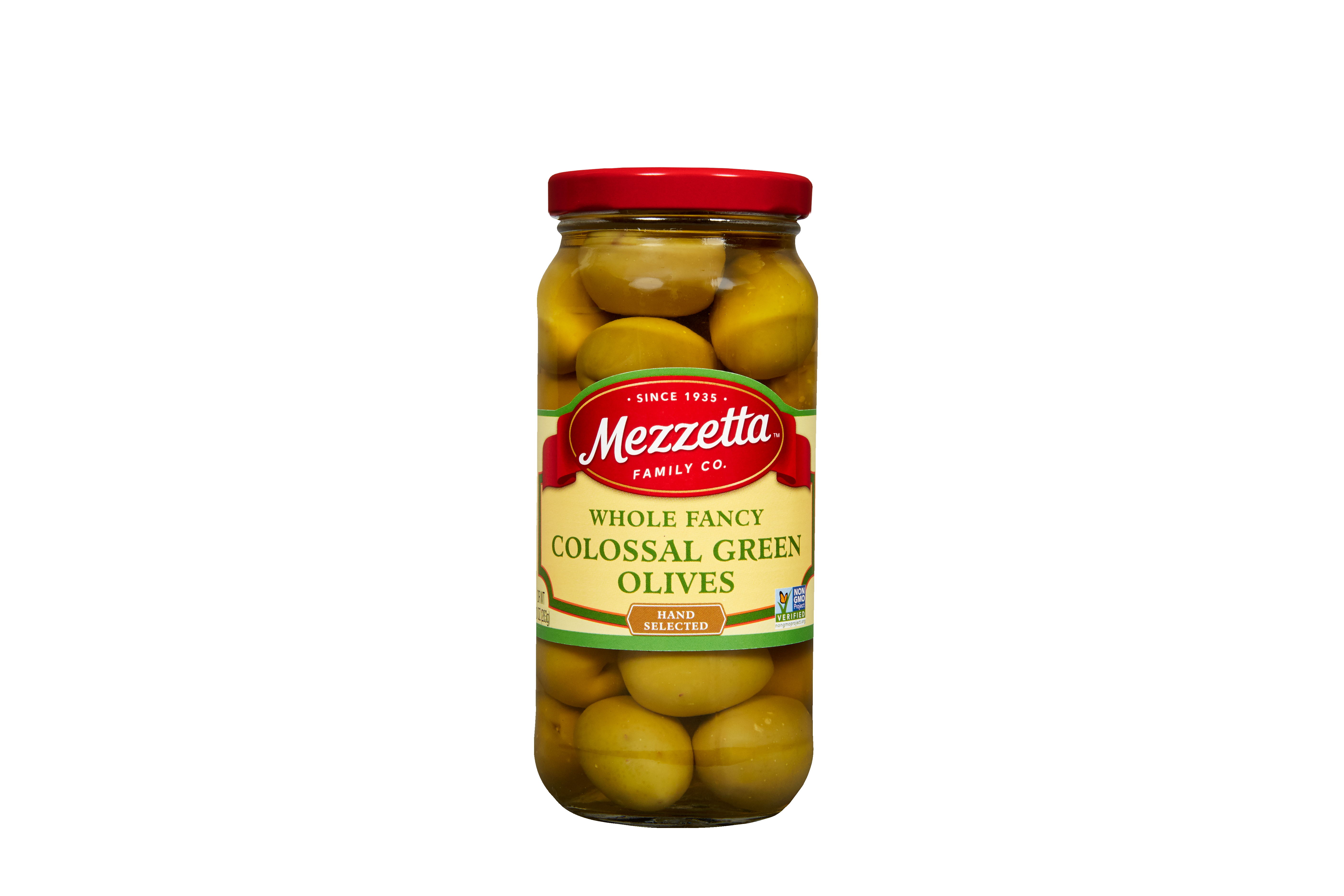 Mezzetta Whole Fancy Colossal Green Olives, 16 oz