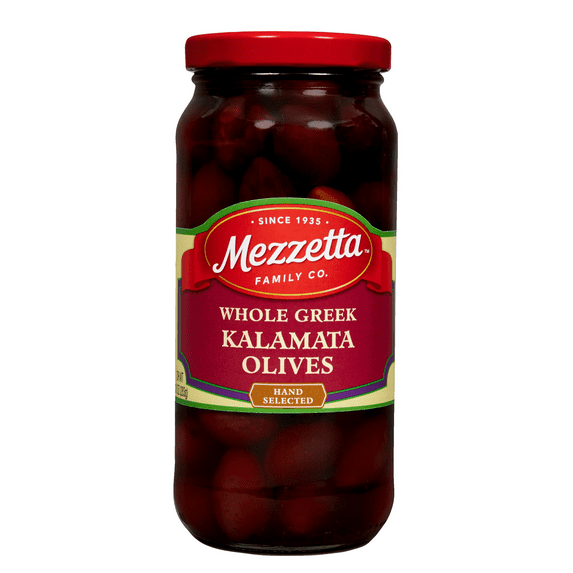 Mezzetta Whole Greek Kalamata Olives, 10 oz Dr. Wt. Jar