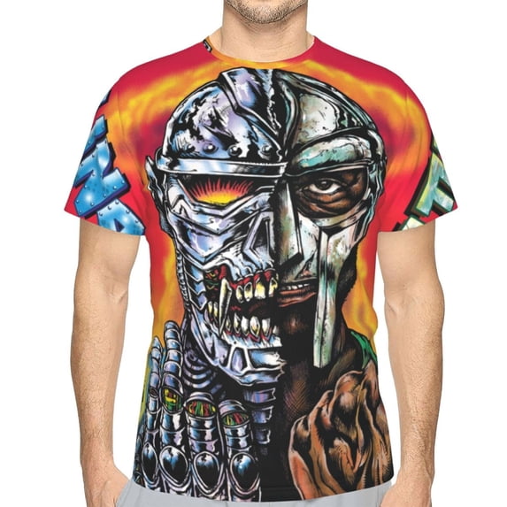 Mf Doom Unisex 3d Pattern Printed Short Sleeve T-Shirts Casual Graphics Tees Small
