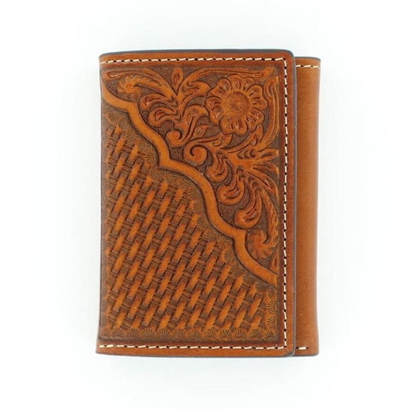 Nocona Men's Pro Series Tooled Tri-fold Wallet N5446608