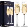 thumbnail image 1 of Mfacoy Mr. & Mrs. Champagne Flute Set, Wedding Decor - His and Hers, Wedding Toasting Glasses for Engagement Celebrations, Bridal Shower and Registry Idea, Tall Wine Glasses for Bride and Groom Gifts, 1 of 7