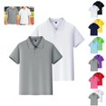 thumbnail image 1 of Mfakffe 2 Pcs Toddler Boys Girls Polo Shirt Back To School Golf School Uniform Summer Short Sleeve Shirt Casual Lapel Collar Tshirts, 1 of 5