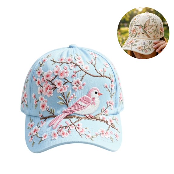 Mfakffe Breast Cancer Awareness Baseball Cap for Men Women Hummingbird October Support Hat Adjustable Casual Baseball Hat