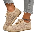 thumbnail image 1 of Mfakffe Business Casual Shoes Women Breathable Slip on Flats Versatile Sneakers Beige 7 Wide（EU:38）, 1 of 4