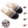 thumbnail image 1 of Mfakffe House Slippers for Women Indoor Fluffy Closed Toe Slippers Winter Comfortable Walking Shoes Warm Slip on Slides, 1 of 4