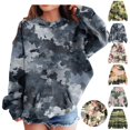 thumbnail image 1 of Mfakffe Kids Camo Print Hooded Pullover Sweatshirt Long Sleeve Hoodie with Kangaroo Pocket Casual Loose Fit Tops for Spring Autumn, 1 of 4
