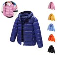 thumbnail image 1 of Mfakffe Kids Lightweight Hooded Jacket Packable Coat Casual Warm Zip Up Outerwear Light Padded Winter Jacket for Children Daily Outdoor Wear, 1 of 1