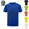 thumbnail image 1 of Mfakffe Mens T-shirts Crew Neck Mesh Short Sleeve Tee Quick Dry Solid Color Athletic Top for Outdoor Running Hiking Training, 1 of 4