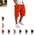 thumbnail image 1 of Mfakffe Shorts for Men Casual Loose Fashion Drawstring Design Outdoor Cargo Shorts Comfy Versatile Cool Shorts for Hiking, 1 of 5