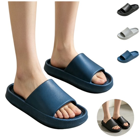Mfakffe Shower Shoes Open Toe Non Slip Slides Comfortable Quick-Dry Slip on Sandals Lightweight Home Slippers