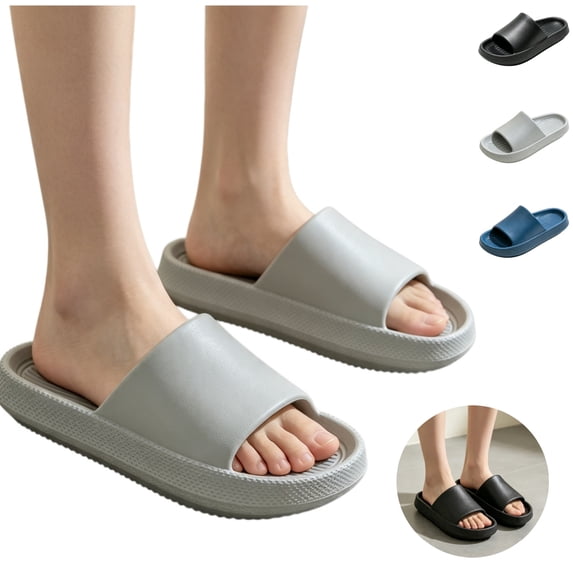 Mfakffe Shower Shoes Open Toe Non Slip Slides Comfortable Quick-Dry Slip on Sandals Lightweight Home Slippers