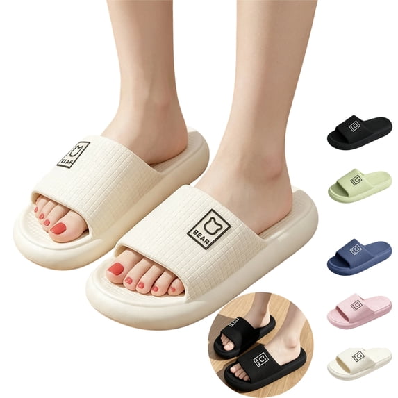 Mfakffe Shower Shoes Open Toe Non Slip Slides Comfortable Waterproof Slip on Sandals Lightweight Pool Slippers
