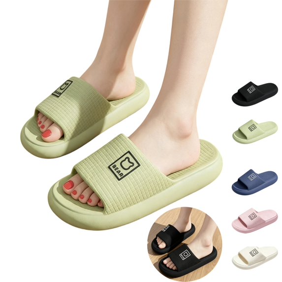 Mfakffe Shower Shoes Open Toe Non Slip Slides Comfortable Waterproof Slip on Sandals Lightweight Pool Slippers