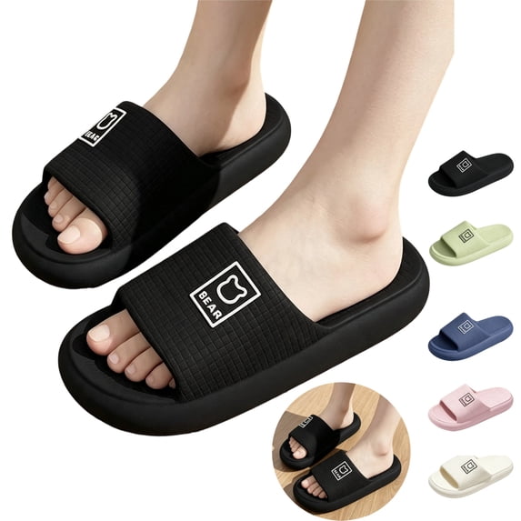 Mfakffe Shower Shoes Open Toe Non Slip Slides Comfortable Waterproof Slip on Sandals Lightweight Pool Slippers