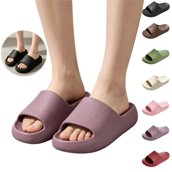 Mfakffe Shower Shoes Open Toe Non Slip Slides Cozy Waterproof Slip on Sandals Lightweight Pool Slippers