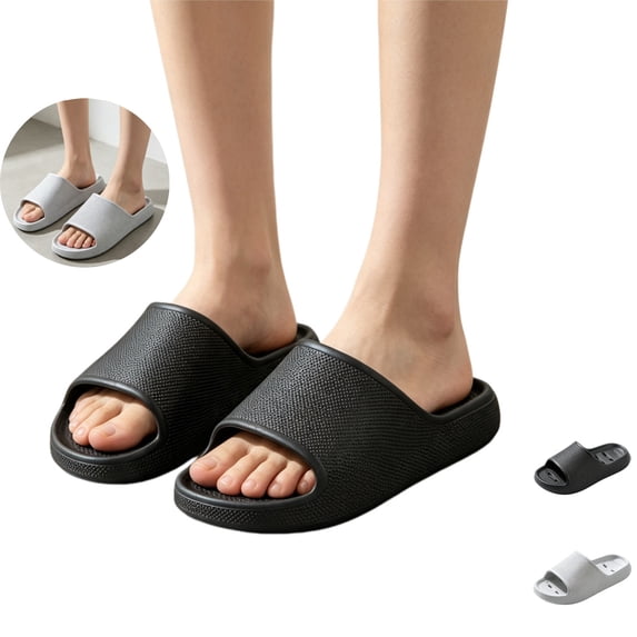 Mfakffe Shower Shoes Open Toe Non Slip Slides Soft Hollow Drain Slip on Sandals Lightweight House Slippers