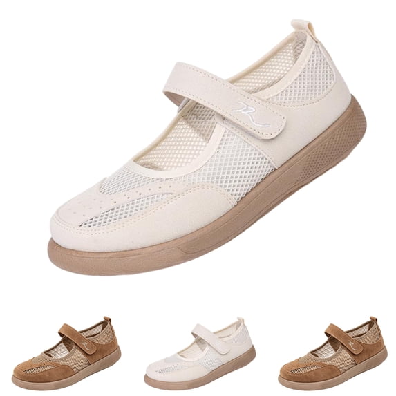 Mfakffe Sneakers for Women Comfortable Business Casual Tennis Shoes Lightweight Slip on Footwear Fashion Retro Mary Jane Sneakers