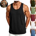 thumbnail image 1 of Mfakffe Tank Tops For Men Lightweight Workout Summer Sleeveless Muscle Gym Shirts Athletic Beach Tee Shirt, 1 of 5
