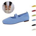 thumbnail image 1 of Mfakffe Womens Flats Relaxed Slip on Breathable Flat Shoes Mesh Closed Toe Mary Jane Shoes Lightweight Non Slip(Light Blue), 1 of 4