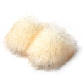 thumbnail image 1 of Mfakffe Womens Slippers Warm Fuzzy Soft Fashion Slippers Indoor Slip on Close Toe Comfortable Shoes Yellow 5.5 Wide（EU:36）, 1 of 4