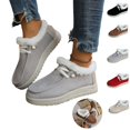 thumbnail image 1 of Mfakffe Womens Winter Ankle Boots Lace Up Round Toe Warm Flat Shoes Cozy Cold Weather Casual Non Slip Snow Booties, 1 of 5