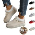 thumbnail image 1 of Mfakffe Womens Winter Ankle Boots Lace Up Round Toe Warm Flat Shoes Cozy Cold Weather Casual Non Slip Snow Booties, 1 of 5