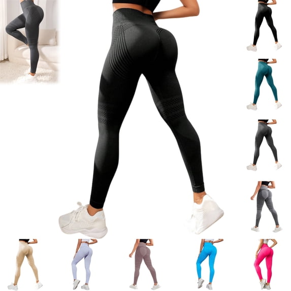 Mfakffe Yoga Pants Women 3D Leggings Cellulite Compression Anti-Cellulite Pants Gym Workout High Waist Butt Lifting Tummy Control Trousers (Black, XS)
