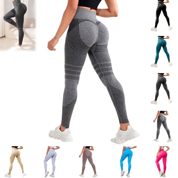 Mfakffe Yoga Pants Women 3D Leggings Cellulite Compression Anti-Cellulite Pants Gym Workout High Waist Butt Lifting Tummy Control Trousers (Gray, M)