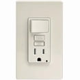 thumbnail image 1 of Mfg C26-GFSW1-00T Self-Test Tamper Resistant GFCI Switch & Outlet Combination With Wallplate, Light Almond, 1 of 1