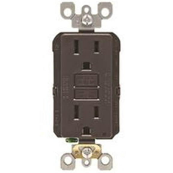 Mfg R00-GFNT1-00K 15A Outlet GFCI Self Test - 120V, Brown