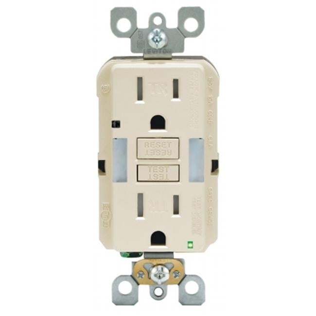 Mfg R06-GFNL1-00T Guide Light and Self-Test Tamper Resistant Gfci Outlet - Light Almond