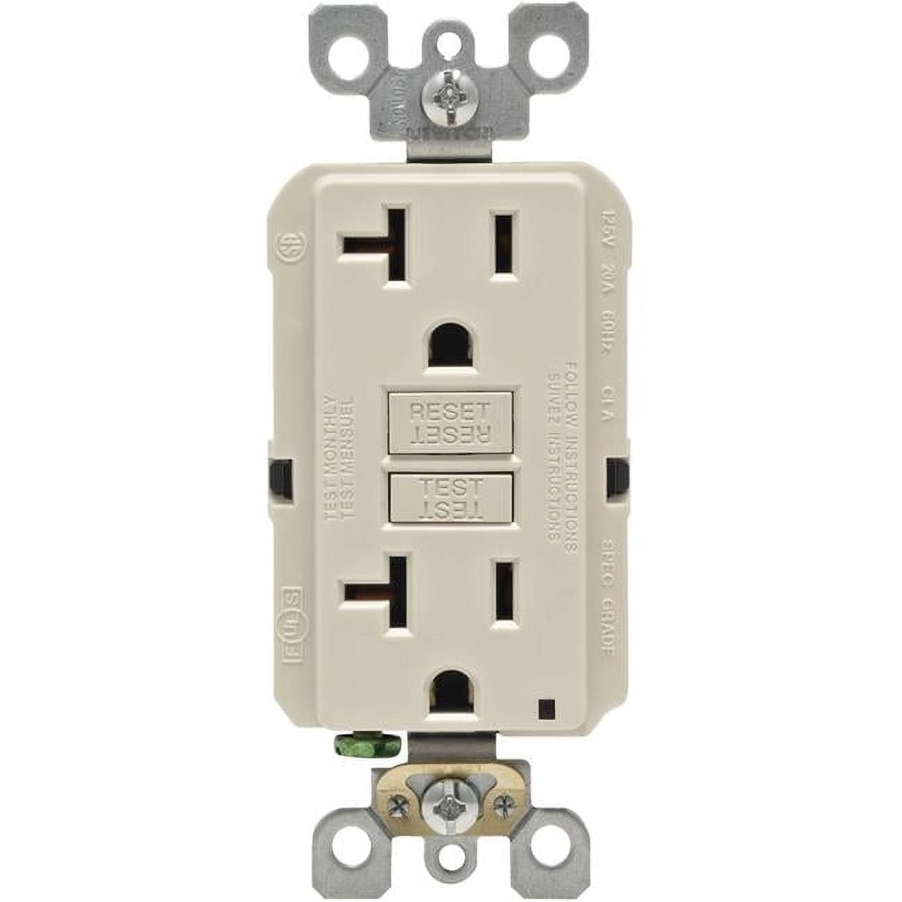 Mfg R06-GFNT2-0KT Outlet Gfci Self Test 15A - Light Almond
