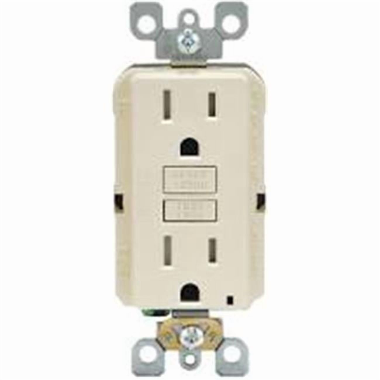 Mfg R06-GFTR1-0KT Guide Light and Self-Test Tamper Resistant Gfci Outlet 15Amp - Light Almond