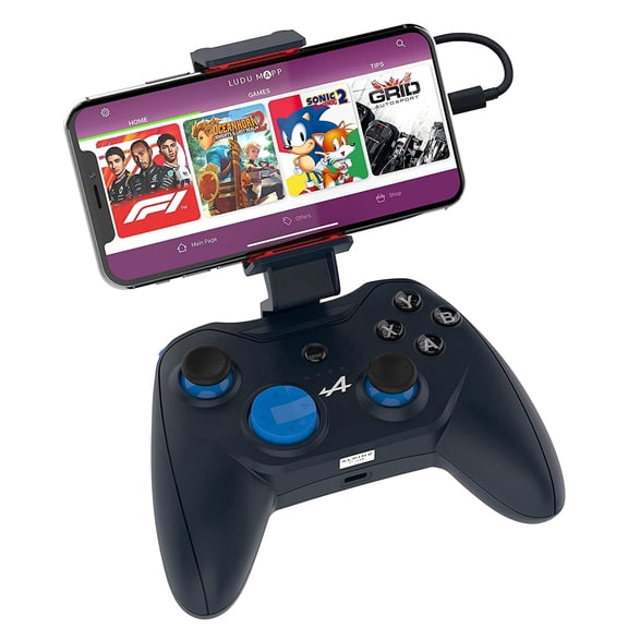Mfi Certified Gamepad Controller for iOS iPhone Licensed Alpine F1 Edition - Wired with L3 + R3 Buttons, Power Pass Through Charging, 8 Way D-Pad, and redesigned ZeroG Mobile Device