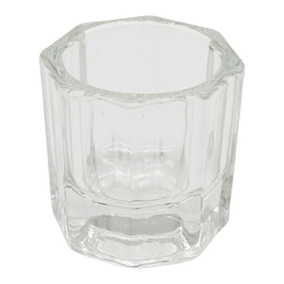 Mfigree 1 Pcs Clear Nail Dappen Dish Glass Cup for Acetone and Nail Liquid, Small Dampen Dish for Acrylic Nails, Monomer, Powder, Polish Remover - Dapping Dish for Nail Tech, Art