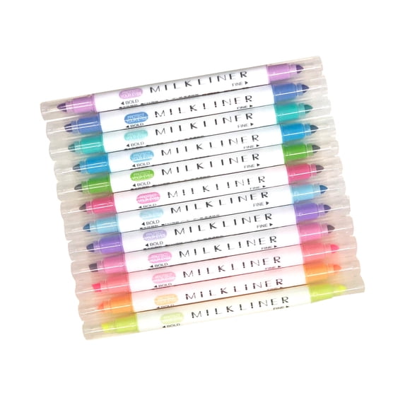 Mfigree 12 Highlighter Marker Pens with Double Tip ,Fine & Chisel Tip Highlighters Assorted Colors, Colored Highlighters, Highlighter Pens, Highlighter Markers, Markers for Journaling
