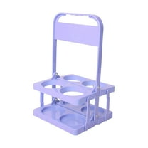 Mfigree 4-Cup Plastic Beverage Carrier with Reinforced Handle, Reusable Coffee Drink Caddy Holder for Travel Restaurant Catering, Portable Organizer for Soda Cans Water Bottles