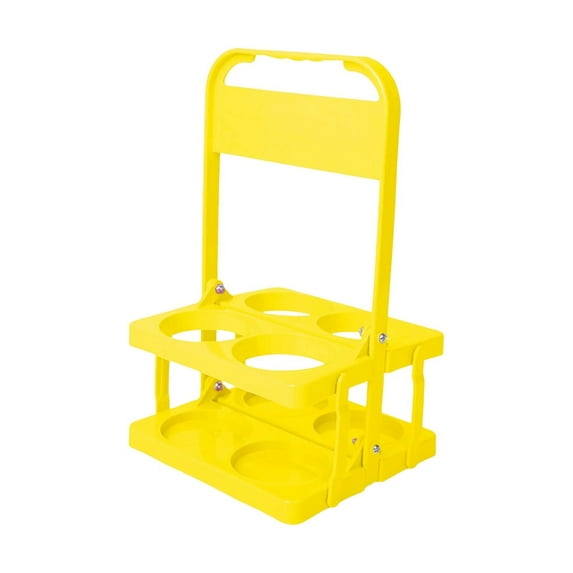 Mfigree 4-Cup Plastic Beverage Carrier with Reinforced Handle, Reusable Coffee Drink Caddy Holder for Travel Restaurant Catering, Portable Organizer for Soda Cans Water Bottles