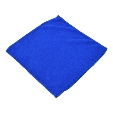 Mfigree 5PCS Microfibre Cleaning Auto Car Detailing Soft Cloths Wash Towel, Duster Blue Small Square with Lock and Cut Edge Car Supplies Wipe, Scratch-Free - Absorbent Microfiber Cleaning Cloths