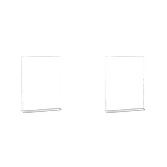 Mfigree Acrylic Sign Holder 8.5 X 11 Vertical T Shape Clear Plastic Sign Holder Double Clear Display Stand Table Top Sign Paper Holder Sign Holder Suitable for Store Rest