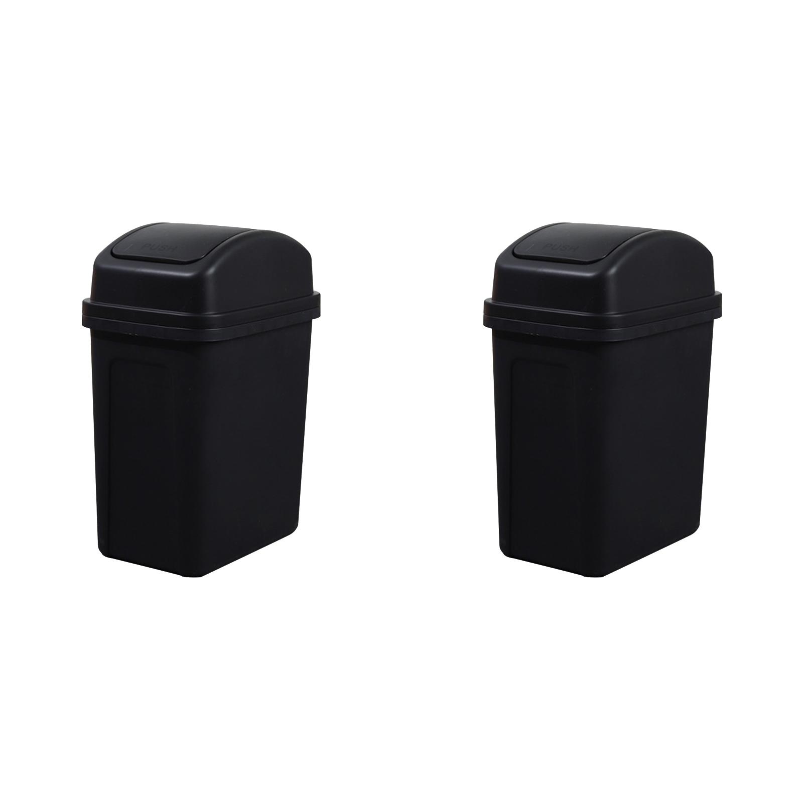 Mfigree Bathroom Trash Can with Lid - Odor-Proof Plastic Wastebasket, Dog-Proof Kitchen Bedroom Garbage Bin for Living Room Cabinets, Compact Step-On Bath Waste Container (3 Size Options)