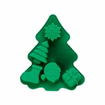 Mfigree Christmas Silicone Molds, Large Size Xmas Baking Mold for Mini Cakes, Handmade Soap, Chocolate, Jello, Candy and Candles,With Christmas Tree Santa Snowman Shape Silicone Mold