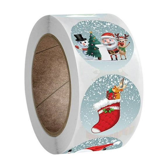 Mfigree Christmas Tag Stickers, New Roll Pack Sticker Christmas Holiday Gift Decorating Gift 1 Roll for Christmas Party Supplies, Book, Cards, Water Bottles Decor