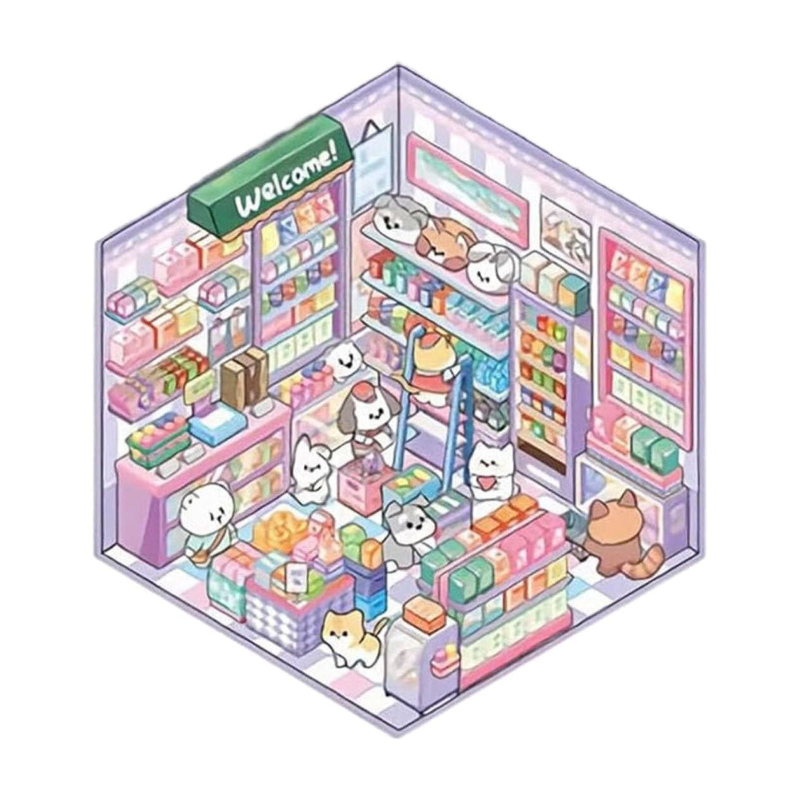 Mfigree Clearance! DIY 3D House Stickers Cute Scene Stickers Fun DIY