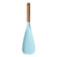 thumbnail image 1 of Mfigree Cooking Spoon for Nonstick Cookwares, Great for Cooking and Serving Sturdy BPA-Free Matte Silicone, Wood Handle Spoon for Mixing, Scoop, and Scrape (Light blue) ﻿, 1 of 6